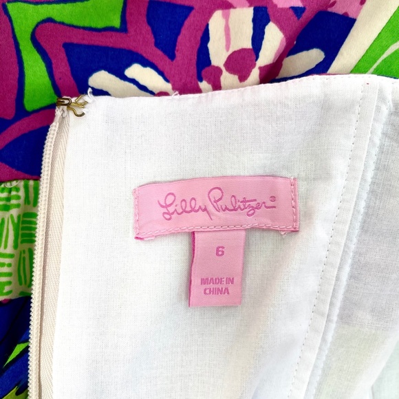 LILLY PULITZER HALTER DRESS WITH POM POMS-SIZE 6 - Picture 3 of 8